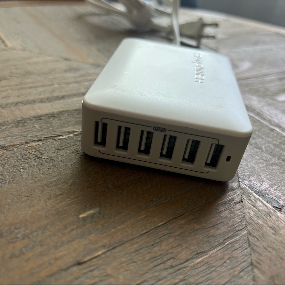 RAVPower USB Charger, likely the 60W 12A 6-Port USB Desktop Charging Station